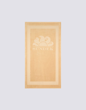 TISSU ÉPONGE JACQUARD AVEC LOGO ET BORDURE