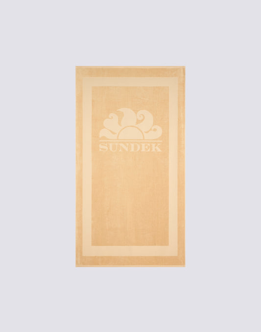 JACQUARD TERRY TOWEL WITH LOGO AND FRAME