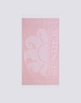 SERVIETTE DE PLAGE FOUTA JACQUARD AVEC LOGO