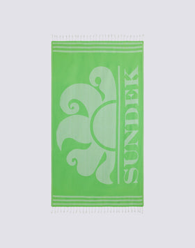 SERVIETTE DE PLAGE FOUTA JACQUARD AVEC LOGO