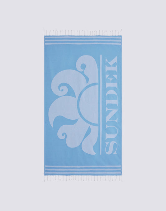 JACQUARD FOUTA BEACH TOWEL WITH LOGO
