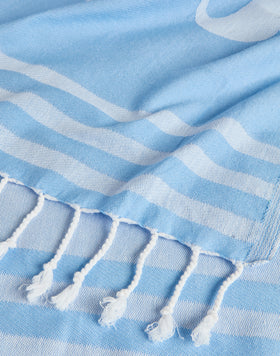 SERVIETTE DE PLAGE FOUTA JACQUARD AVEC LOGO