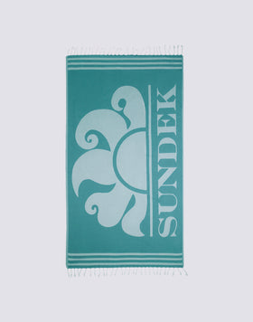 JACQUARD FOUTA BEACH TOWEL WITH LOGO