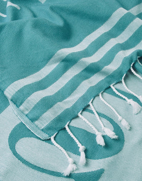 JACQUARD FOUTA BEACH TOWEL WITH LOGO