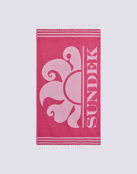 SERVIETTE DE PLAGE FOUTA JACQUARD AVEC LOGO