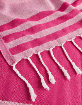 SERVIETTE DE PLAGE FOUTA JACQUARD AVEC LOGO