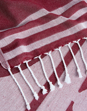 SERVIETTE DE PLAGE FOUTA JACQUARD AVEC LOGO