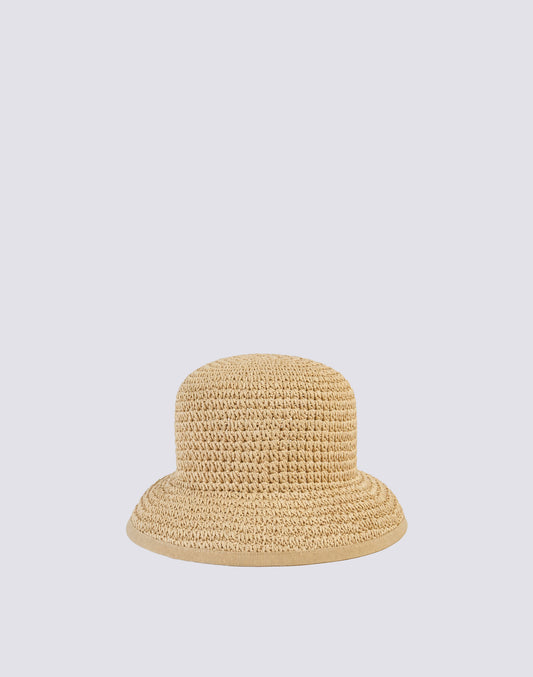 CHAPEAU DE PÊCHEUSE EN PAILLE RIGIDE