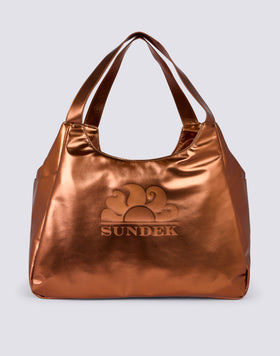 LAMINATED SHOPPER BAG WITH LOGO