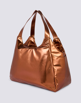 LAMINATED SHOPPER BAG WITH LOGO