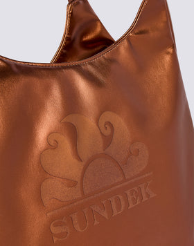 LAMINATED SHOPPER BAG WITH LOGO