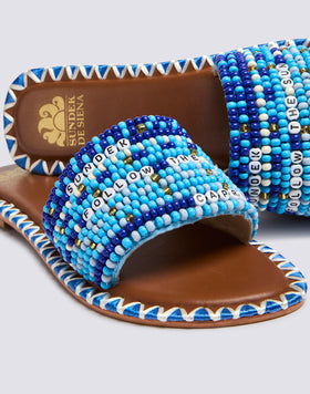 CHAUSSONS CAPRI BANDE BRODÉE AVEC PERLES