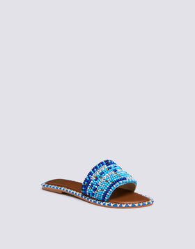 CHAUSSONS CAPRI BANDE BRODÉE AVEC PERLES