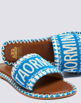 ZAPATILLA BANDEAU CON CUENTAS TAORMINA