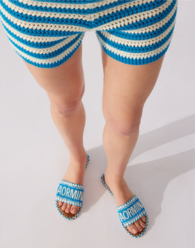ZAPATILLA BANDEAU CON CUENTAS TAORMINA
