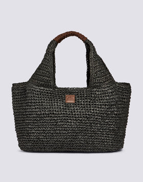 BOLSO GRANDE DE PAPEL DE PAJA TRENZADO