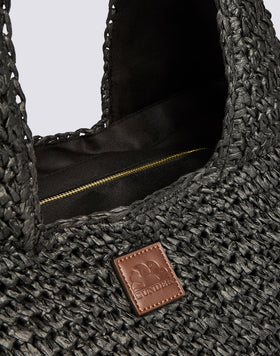 BOLSO GRANDE DE PAPEL DE PAJA TRENZADO