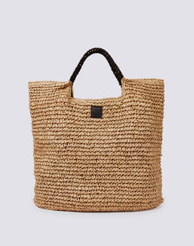 MAXI SAC EN PAILLE DE PAPIER TISSÉ