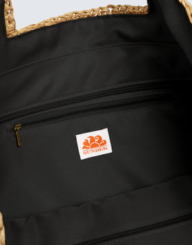 MAXI SAC EN PAILLE DE PAPIER TISSÉ