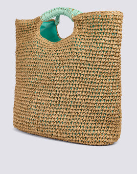 MAXI BAG IN WOVEN PAPER STRAW