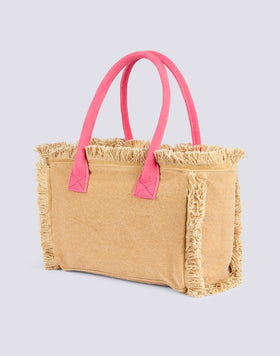 STONE-WASHED TOTE BAG