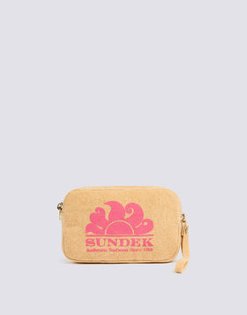 STONE WASHED EFFECT CLUTCH BAG