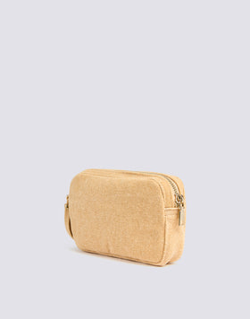 STONE WASHED EFFECT CLUTCH BAG