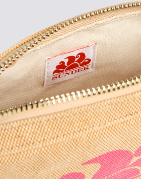STONE WASHED EFFECT CLUTCH BAG