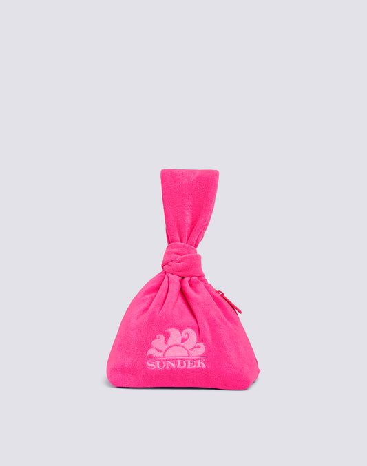 POCHETTE  IN SPUGNA CON NODO DECORATIVO