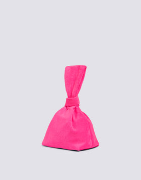 POCHETTE EN ÉPONGE AVEC NOEUD DÉCORATIF
