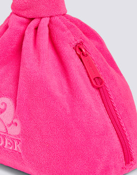 POCHETTE EN ÉPONGE AVEC NOEUD DÉCORATIF