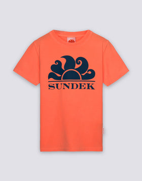 T-SHIRT À MANCHES COURTES EN COTON SURTEINT POUR ENFANT