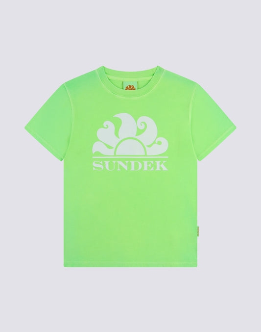 SHORT SLEEVE T-SHIRT IN OVERDYED COTTON