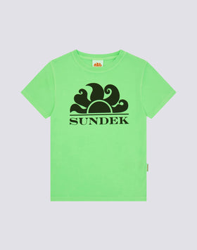 T-SHIRT BAMBINO A MANICA CORTA IN COTONE SOVRATINTO