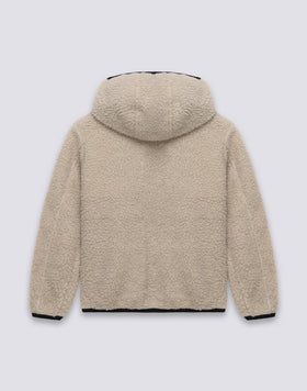 GIACCA TEDDY BAMBINO CON CAPPUCCIO E ZIP