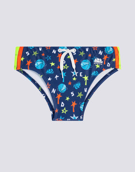 SLIP MARE MINI DIWALTER STAMPA STELLE