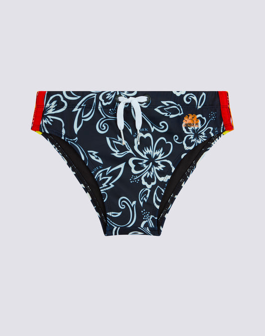 SLIP DE BAIN MINI DIWALTER IMPRIMÉ HIBISCUS