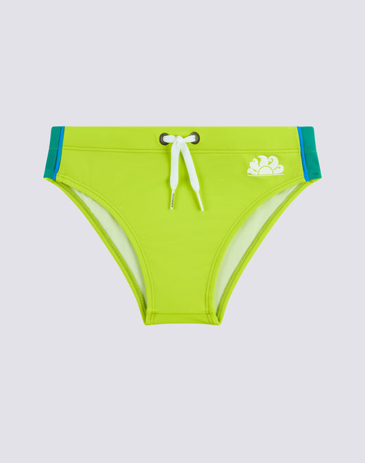 SLIP DE BAIN POUR ENFANT AVEC DÉTAILS ARC-EN-CIEL SUR LES CÔTÉS
