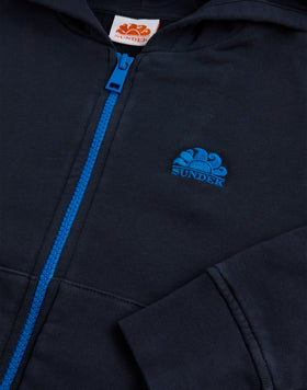 SUDADERA CON BOLSILLO Y CREMALLERA CENTRAL COMPLETA