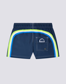 MAILLOT DE BAIN ENFANT COURT À TAILLE ÉLASTIQUE REPREVE®