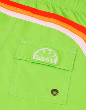 MAILLOT DE BAIN ENFANT COURT À TAILLE ÉLASTIQUE REPREVE®