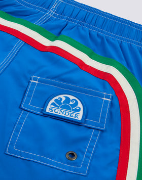 REPREVE® ELASTICATED WAIST SHORT SWIMSHORTS