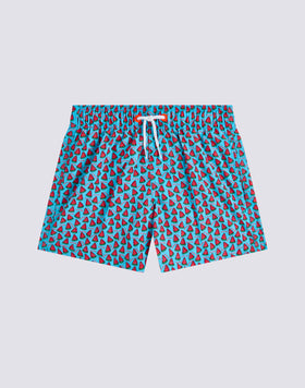 BAÑADOR CORTO CON CINTURA ELÁSTICA REPREVE® CON ESTAMPADO FRUIT FIESTA