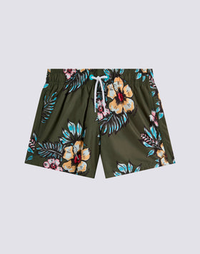 MAILLOT DE BAIN COURT À TAILLE ÉLASTIQUE REPREVE® AVEC IMPRIMÉ GRAPHIC FLOWER