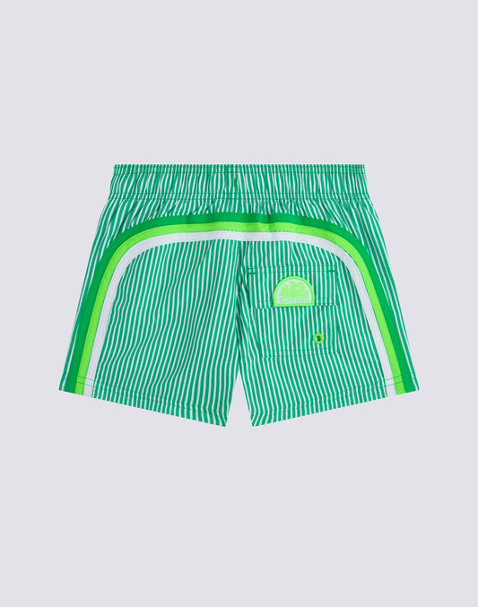 MAILLOT DE BAIN COURT À TAILLE ÉLASTIQUE REPREVE® AVEC IMPRIMÉ JUICY STRIPES