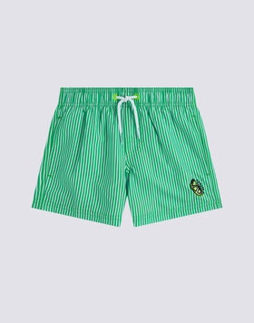 MAILLOT DE BAIN COURT À TAILLE ÉLASTIQUE REPREVE® AVEC IMPRIMÉ JUICY STRIPES