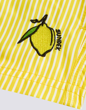 COSTUME DA BAGNO BAMBINO CORTO VITA ELASTICATA REPREVE® CON STAMPA JUICY STRIPES