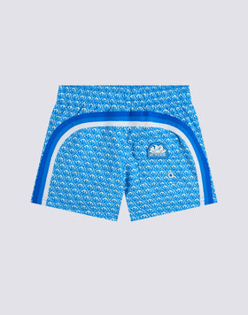 MAILLOT DE BAIN COURT À TAILLE ÉLASTIQUE REPREVE® AVEC IMPRIMÉ MAJOLICA SUNSET