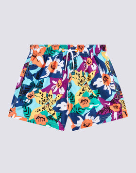 REPREVE® MAILLOT DE BAIN COURT À TAILLE ÉLASTIQUÉE AVEC IMPRESSION NABIS BLOOM
