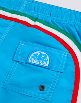 MAILLOT DE BAIN ENFANT COURT À TAILLE ÉLASTIQUE ICONIC TAFFETA